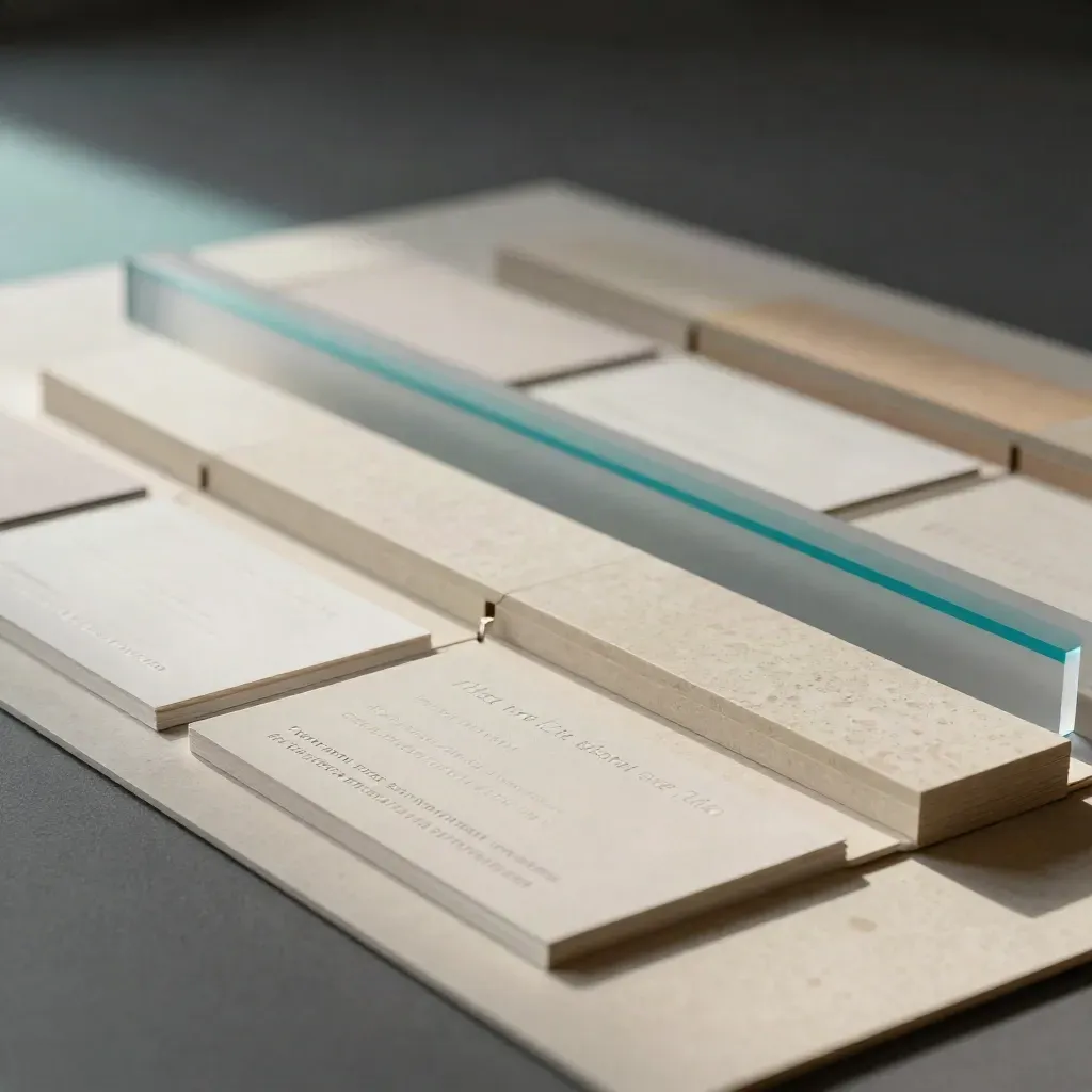 Maquetas de landing, tarjetas de copy y bloques de diseño en una retícula limpia con acento cian.