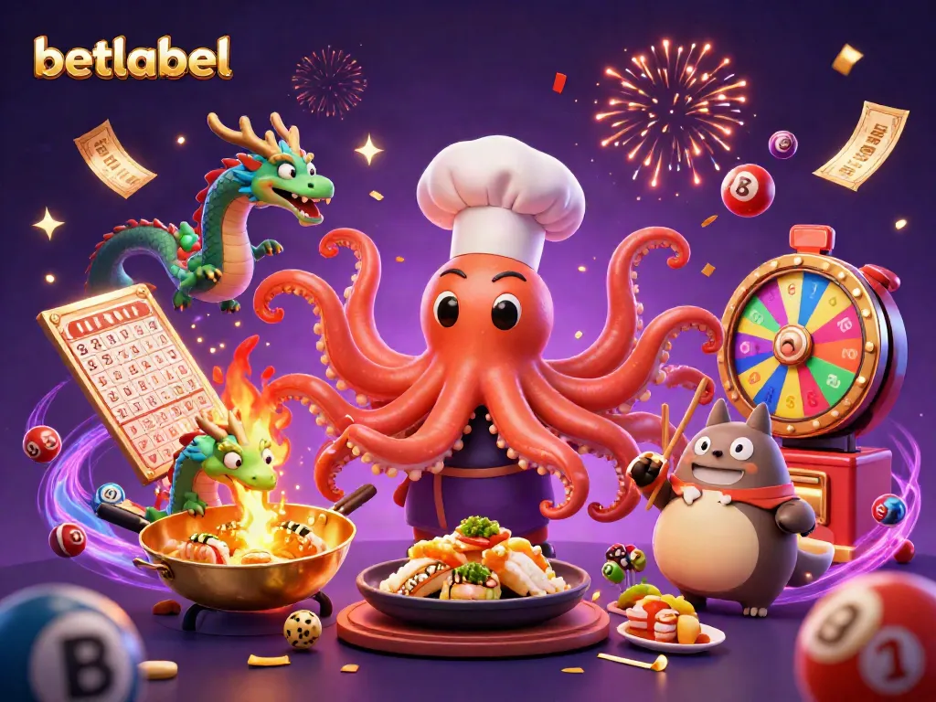Experience winning with betlabel through a vibrant 3D casino illustration featuring dynamic gambling elements.